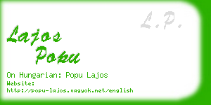 lajos popu business card